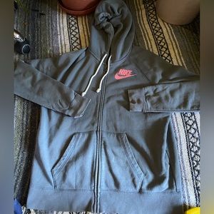 nike grey pink zip up